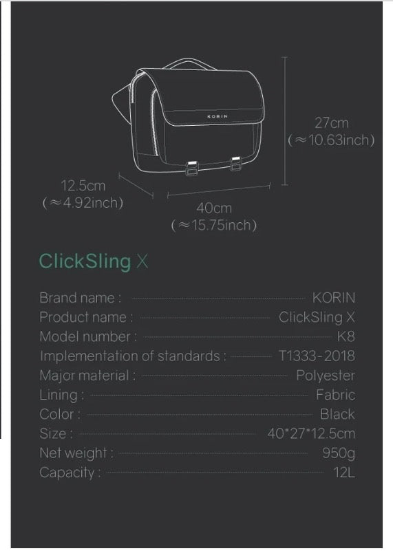 ClickSling X Korin Design クリックスリングX コリンデザイン ショルダーバッグ 斜めがけ