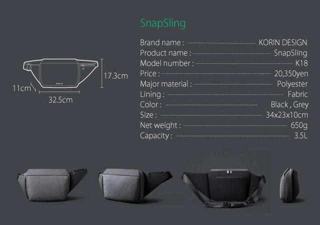 SNAPSLING Korin Design スナップスリング コリンデザイン ショルダーバッグ 斜めがけ