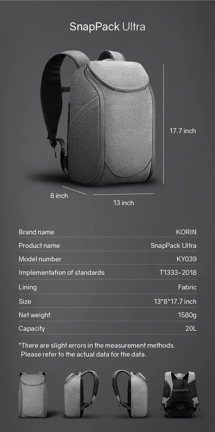 SnapPack Ultra Korin Design スナップパック コリンデザイン リュック バックパック