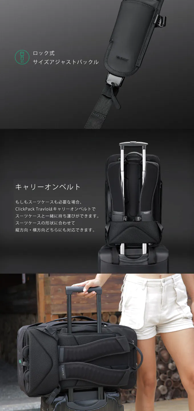 ClickPack Travlo Korin Design クリックパック トラベロ コリンデザイン リュック バッグ