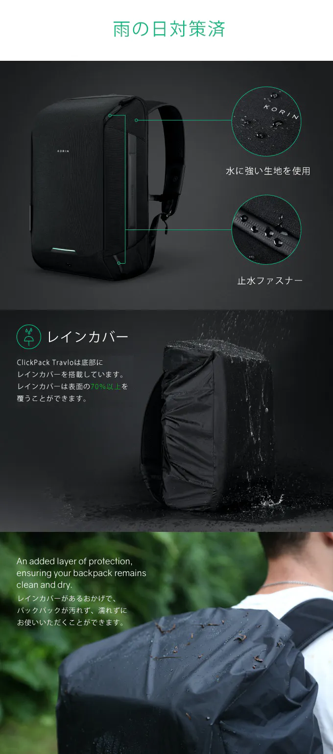 ClickPack Travlo Korin Design クリックパック トラベロ コリンデザイン リュック バッグパック