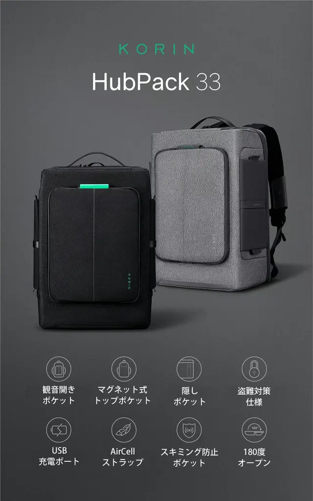 HubPack 33 Korin Design ハブパック33 コリンデザイン リュック バックパック