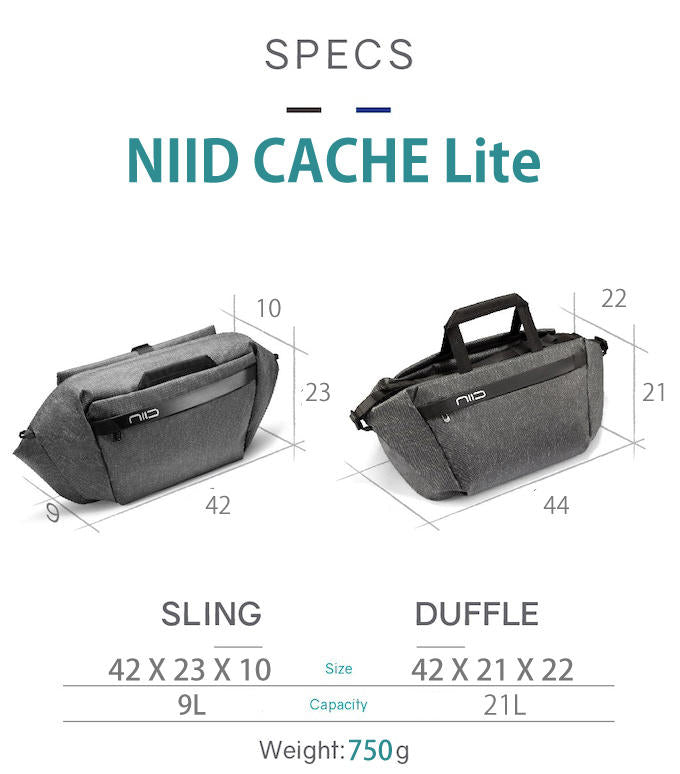 CACHE Lite NIID ニード キャッシュライト スリングバッグ ダッフルバッグ ショルダーバッグ