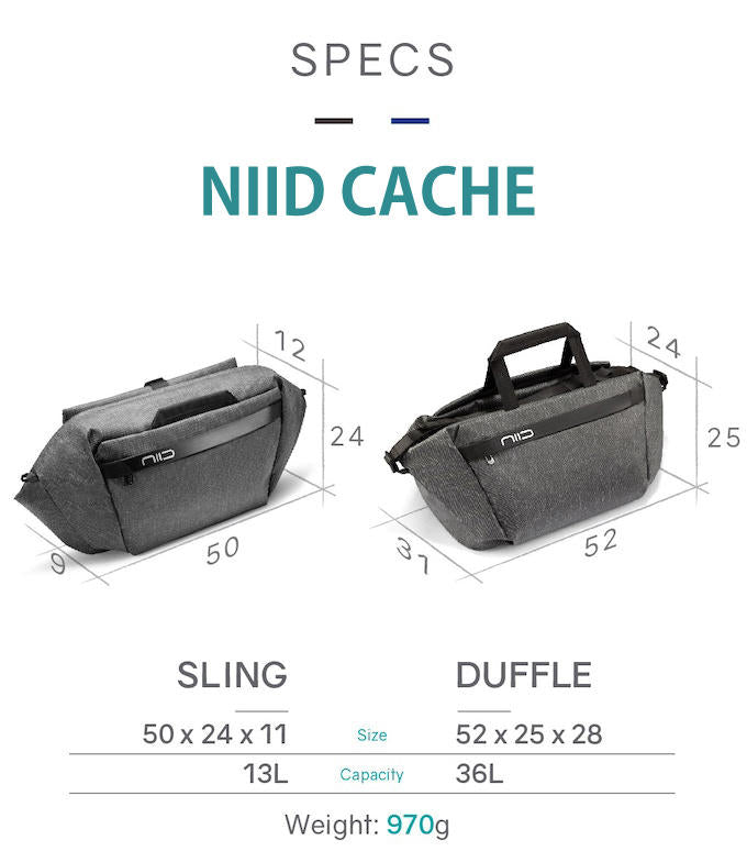 【新品】NIID CACHE H1 ハイブリッドスリングバッグ&ダッフルバッグ