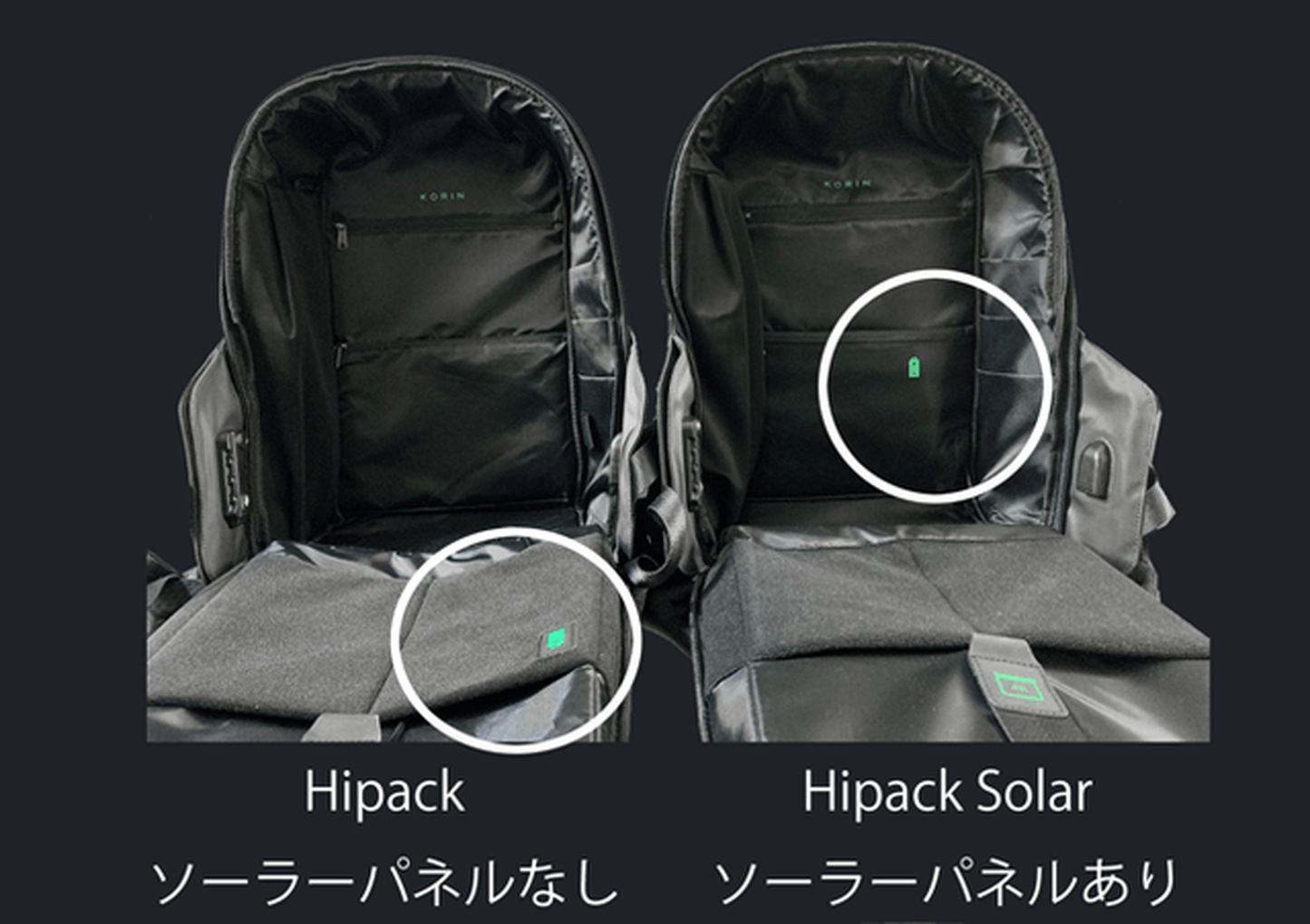 HiPack Non Solar Korin Design ハイパックノンソーラー コリンデザイン リュック バックパック